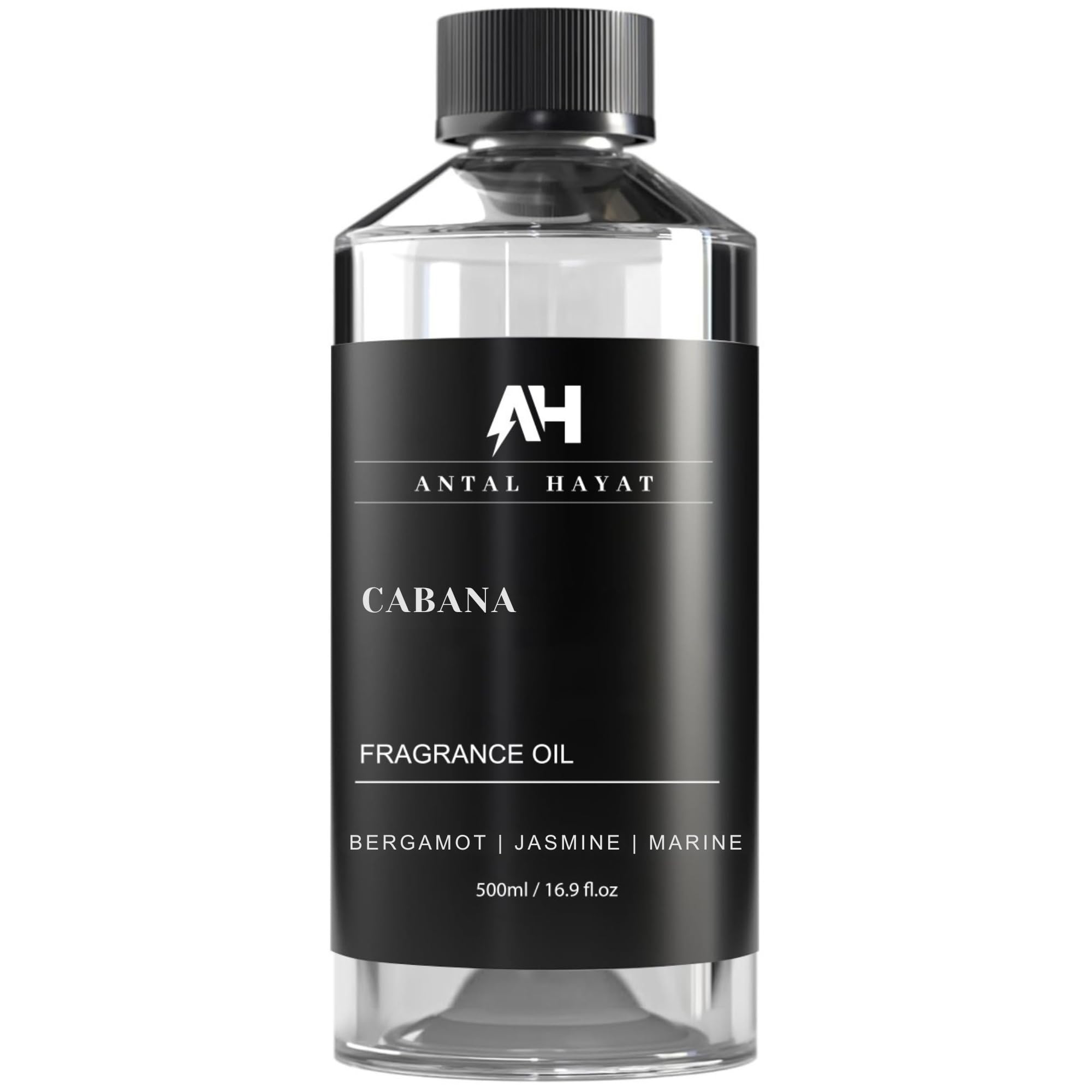 ANTAL HAYAT Cabana: botella de difusor con fragancia cítrica para sala elegante.