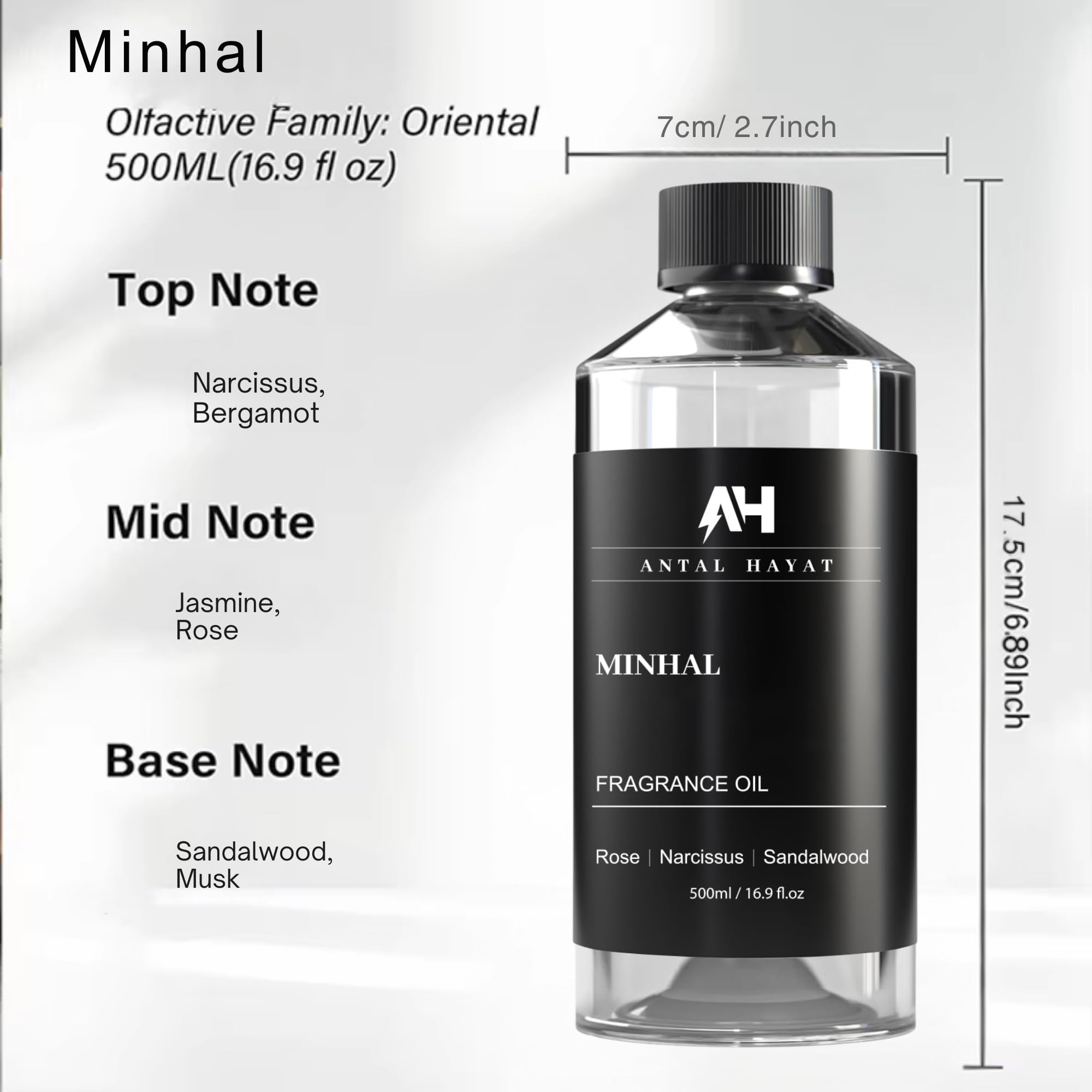 ANTAL HAYAT Minhal 500mL, botella narcisos, crea un ambiente relajante en dormitorios
