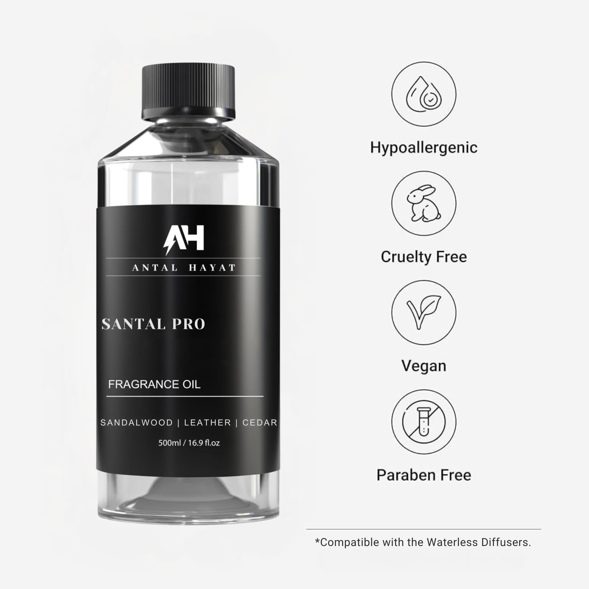 Antal Hayat: notas-cuero-difusor-500ml con profundidad.