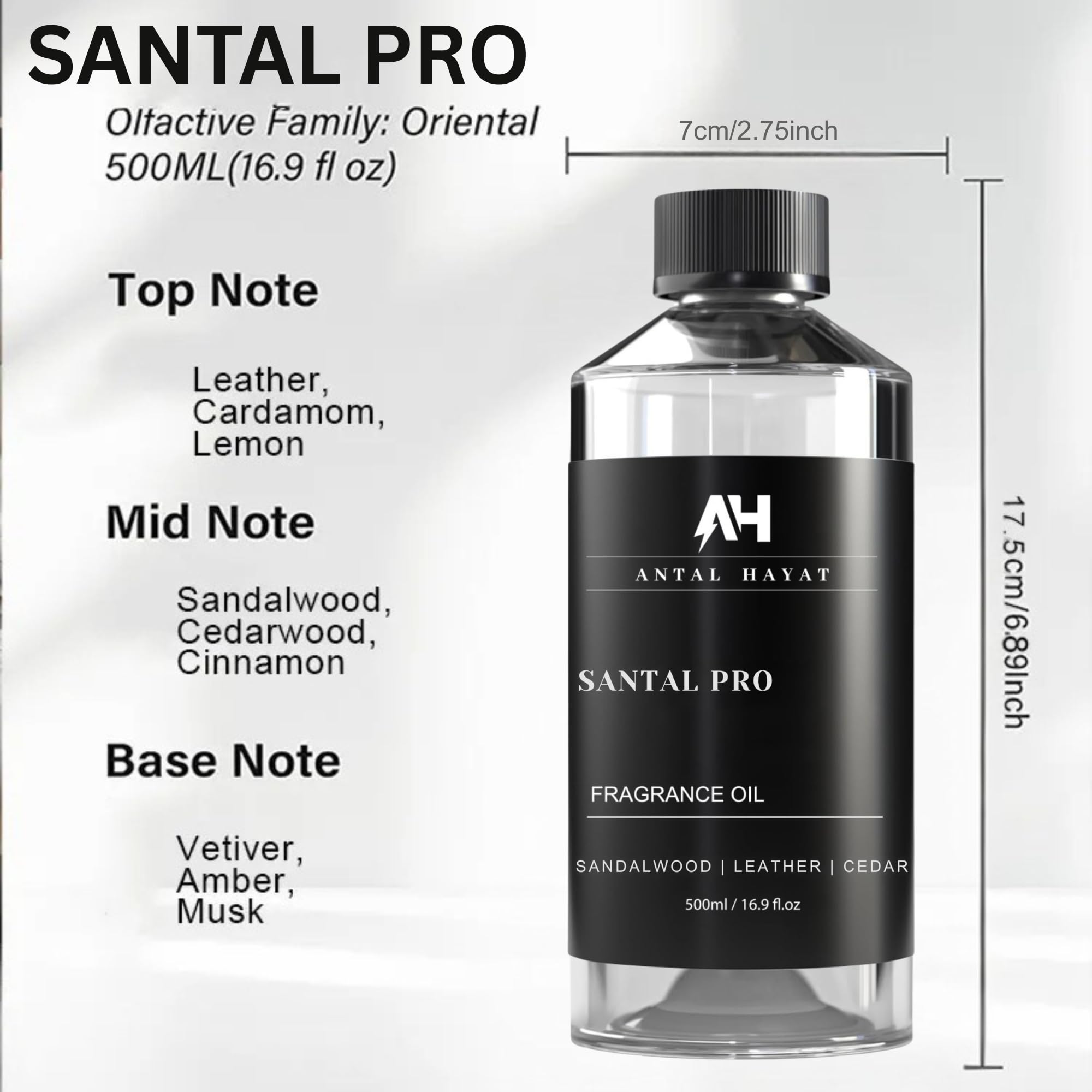 Antal Hayat: notas-sándalo-difusor-500ml para calidez.
