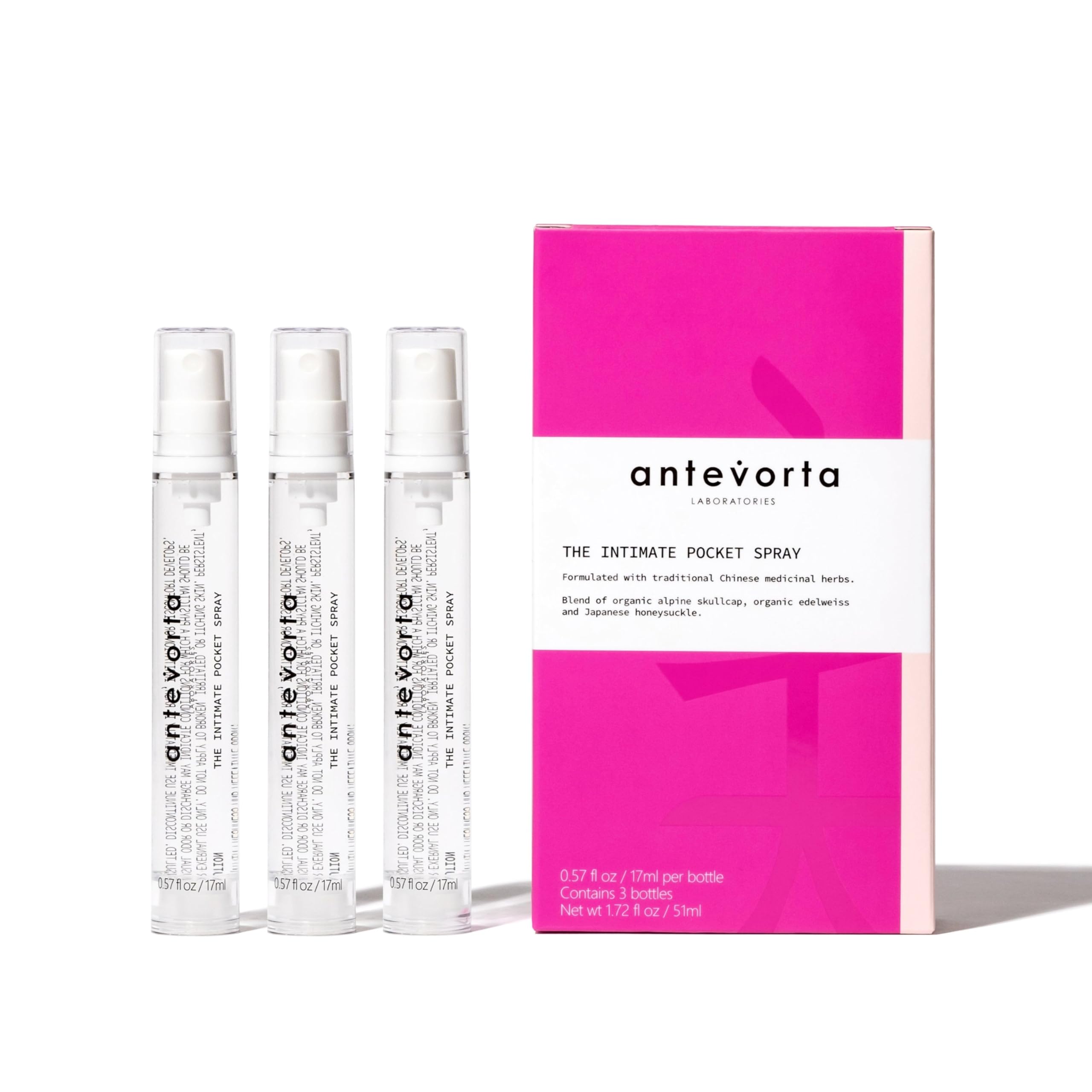 Antevorta Spray Íntimo: hidratación suave que mantiene la humedad natural.