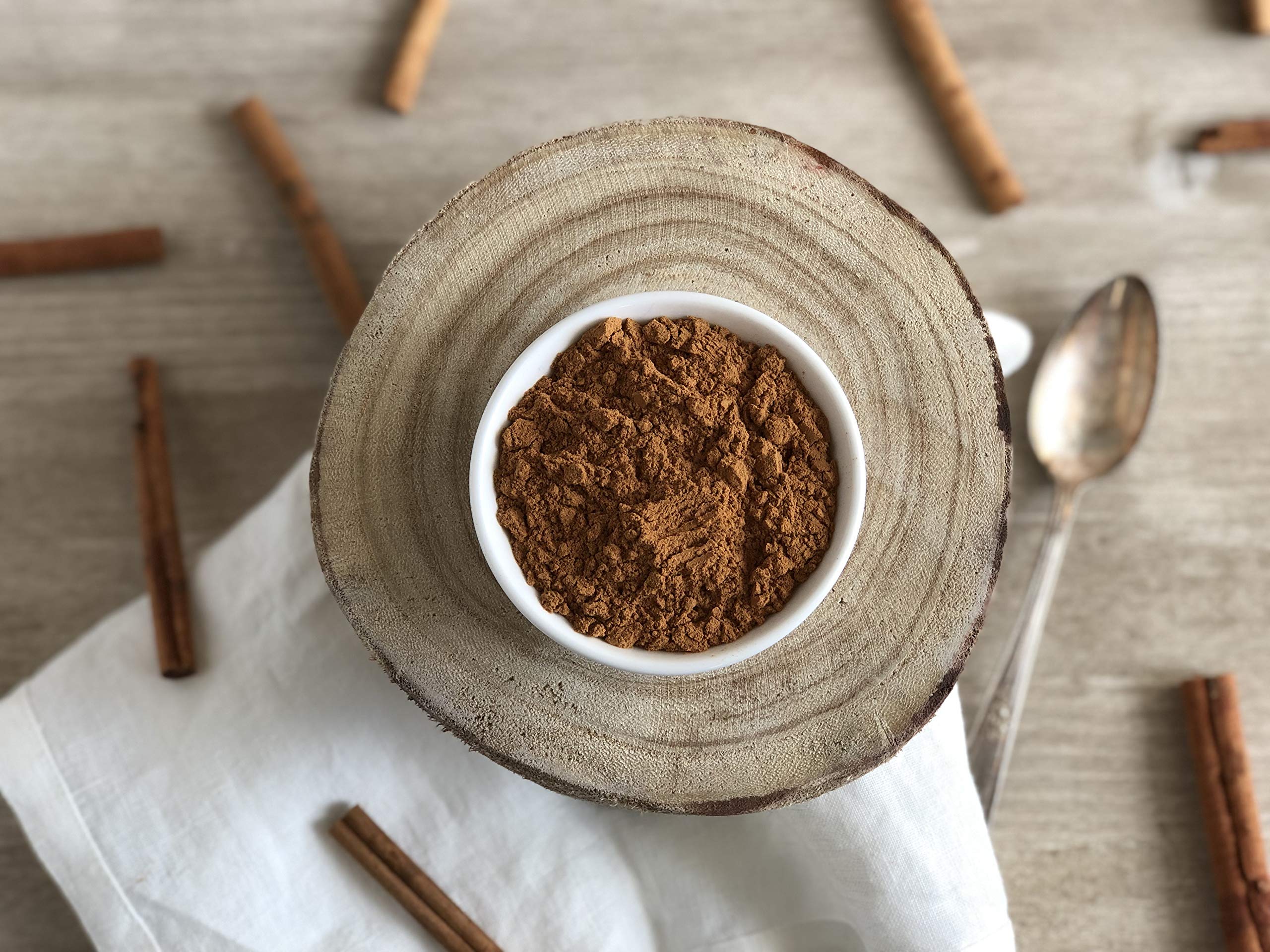 Anthony's Canela Ceilán Orgánica en Polvo — cuchara medidora para recetas veganas