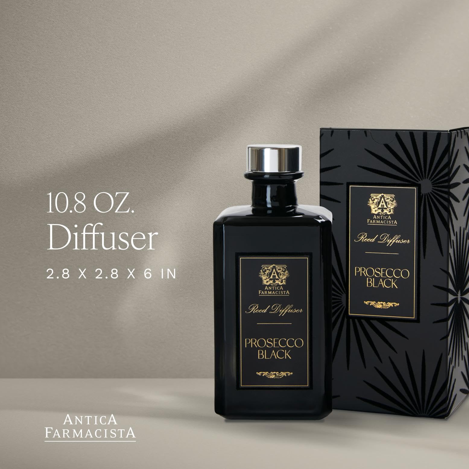 Difusor Antica Farmacista con aroma efervescente en frasco de cristal