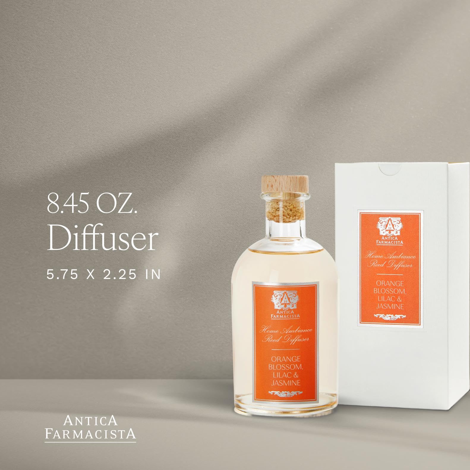 Antica Farmacista difusor, varillas para difusión constante y ajustable.
