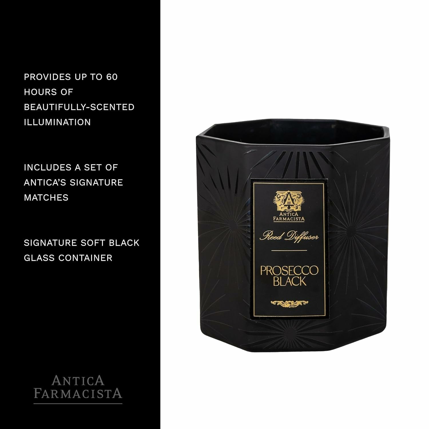 Antica Farmacista Prosecco Black, notas cítricas y florales para espacios vibrantes