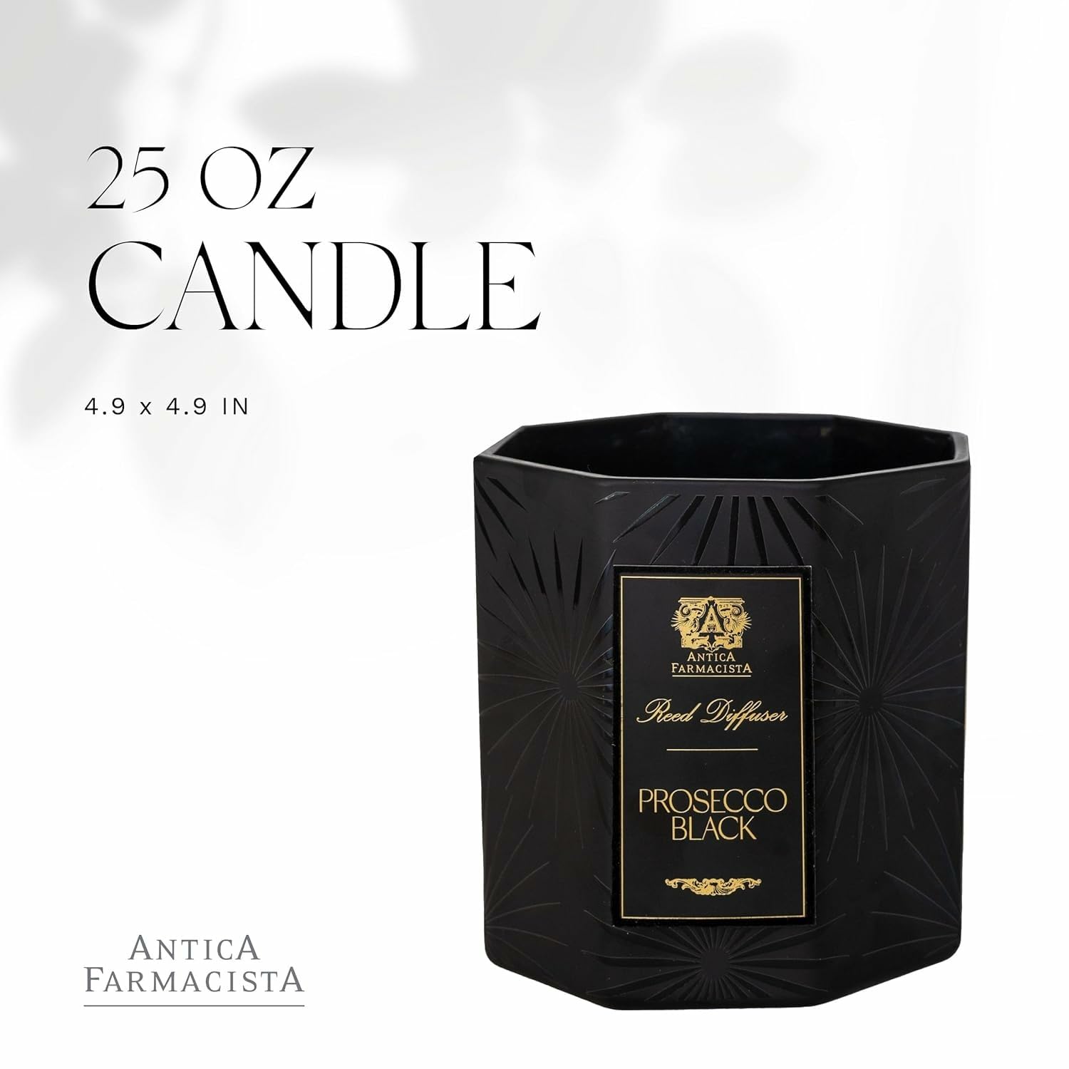 Antica Farmacista Prosecco Black en ambiente iluminado para cenas y reuniones