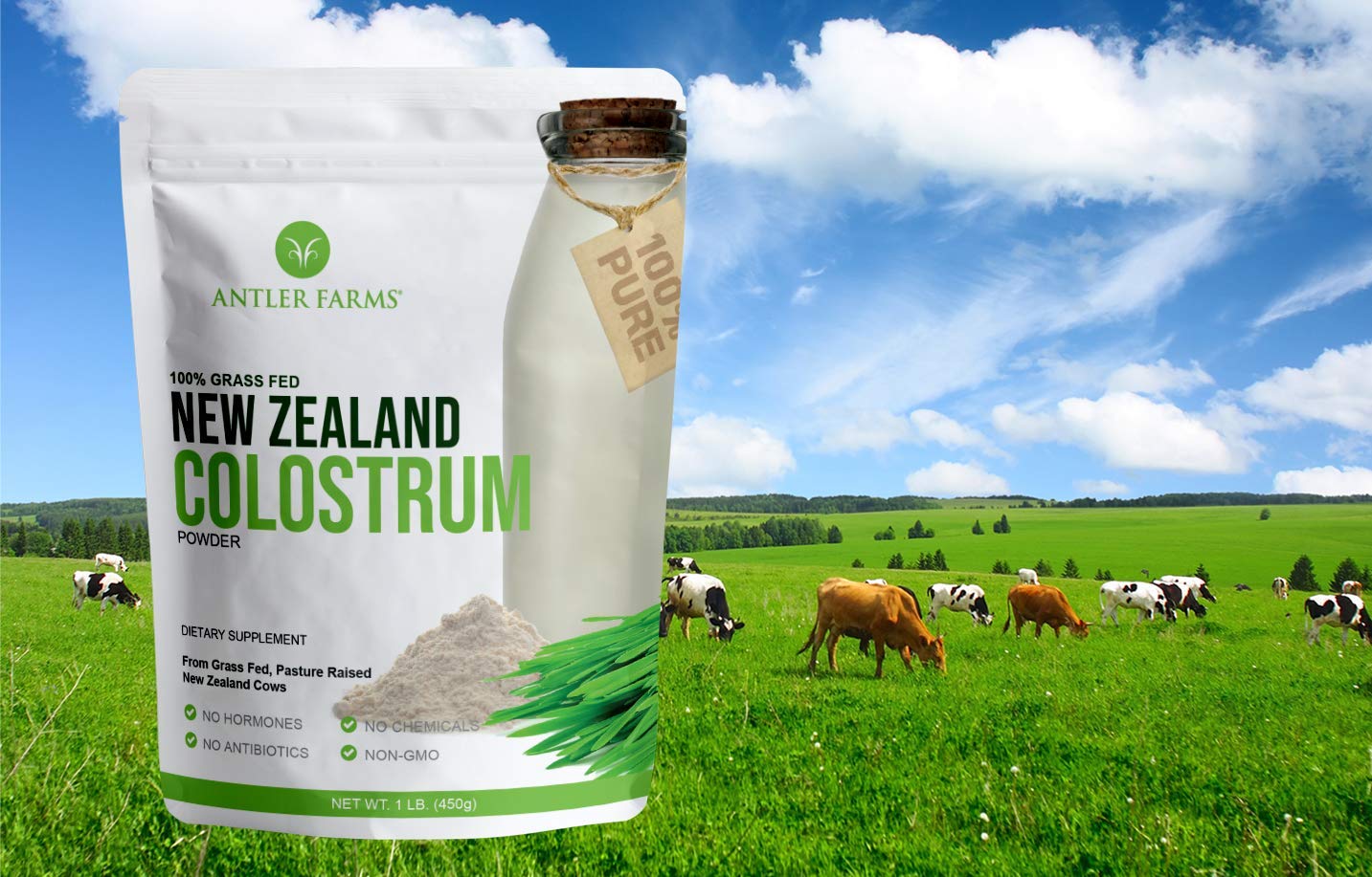 Antler Farms Colostro NZ proceso frío conserva nutrientes clave