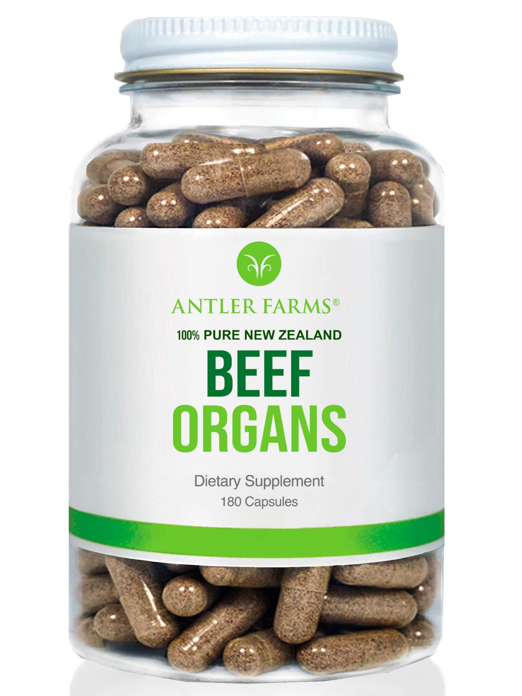 Antler Farms Corazón cápsulas: fuente natural de nutrientes para energía diaria.
