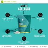 Antler Farms Multi Colágeno, textura fina, ideal para batidos matutinos.