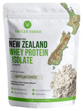 Antler Farms pote de proteína de suero aislada sin sabor, perfecto para batidos.