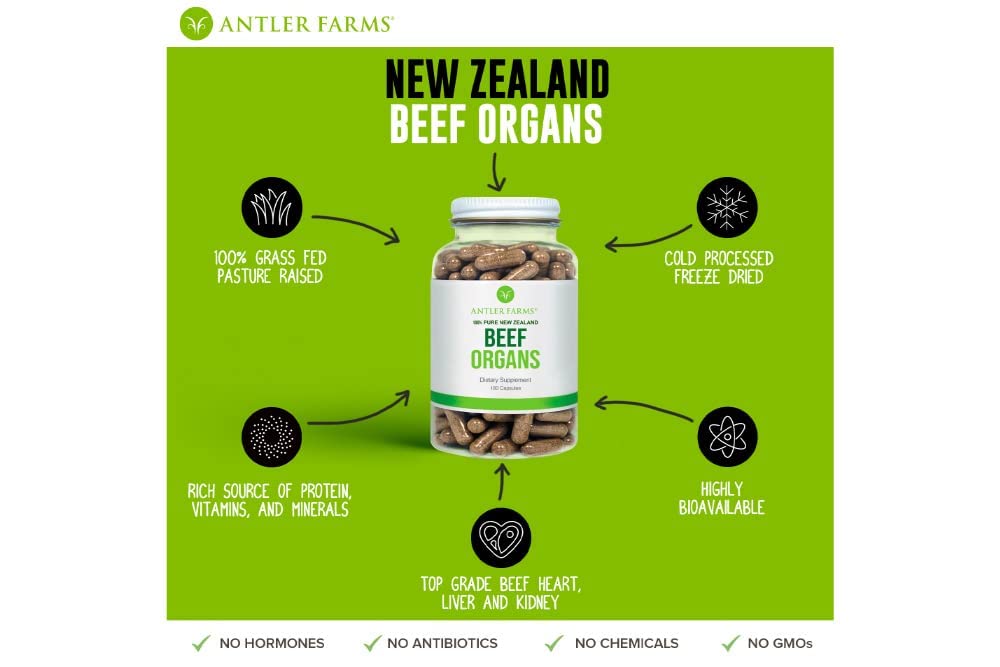 Antler Farms Proceso frío: conserva nutrientes clave en las cápsulas.
