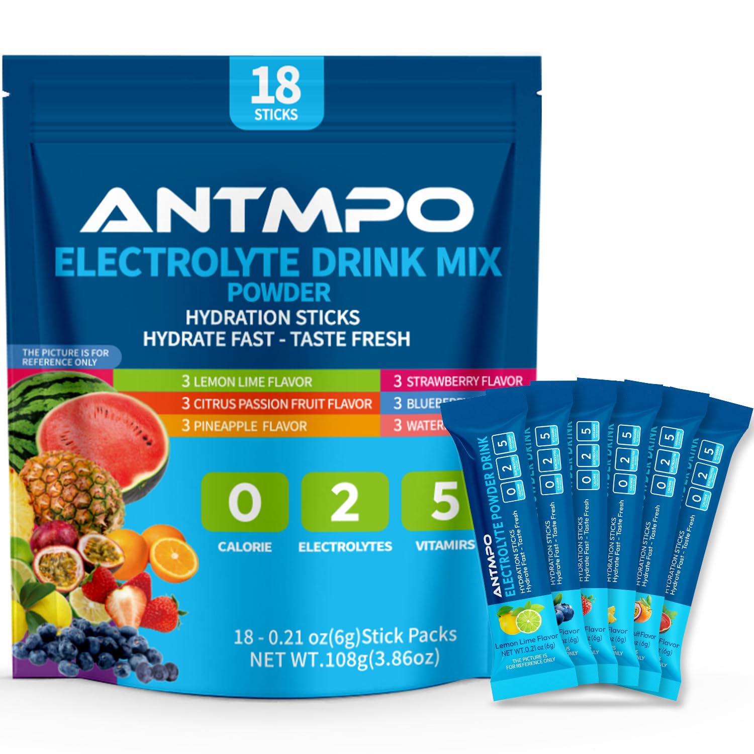 ANTMPO electrolitos sobre limon-lima, hidratación rápida para entrenamientos intensos.
