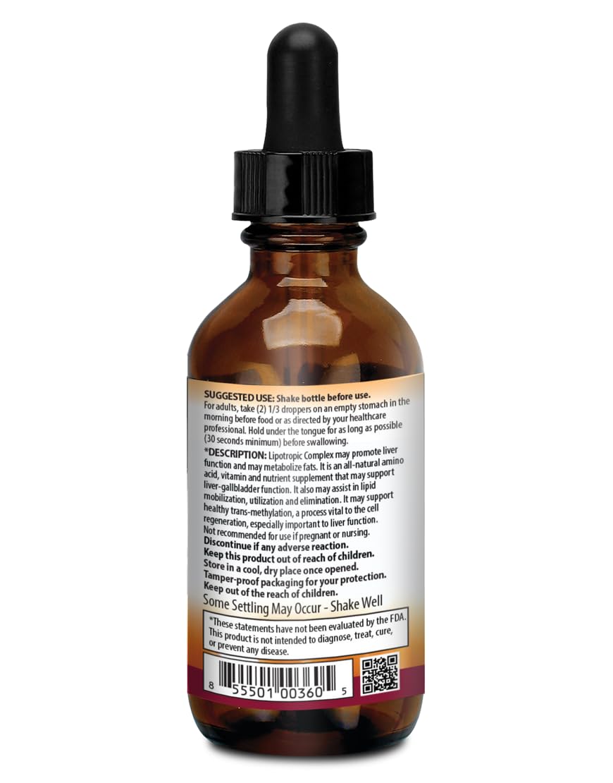 Etiqueta del producto AnuMed Lipotropico describe ingredientes clave para limpieza y bienestar