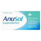 Anusol supositorios, paquete de 12, comodidad práctica para el cuidado personal en casa.
