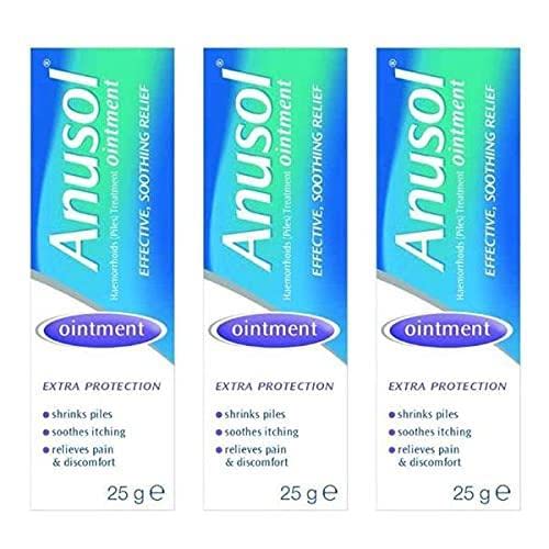 Anusol Ungüento 25 g: caja de tres unidades para uso diario cómodo