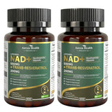 Anven Health Liposomal NAD+ Plus botella vertiendo, posible apoyo a energía celular diaria