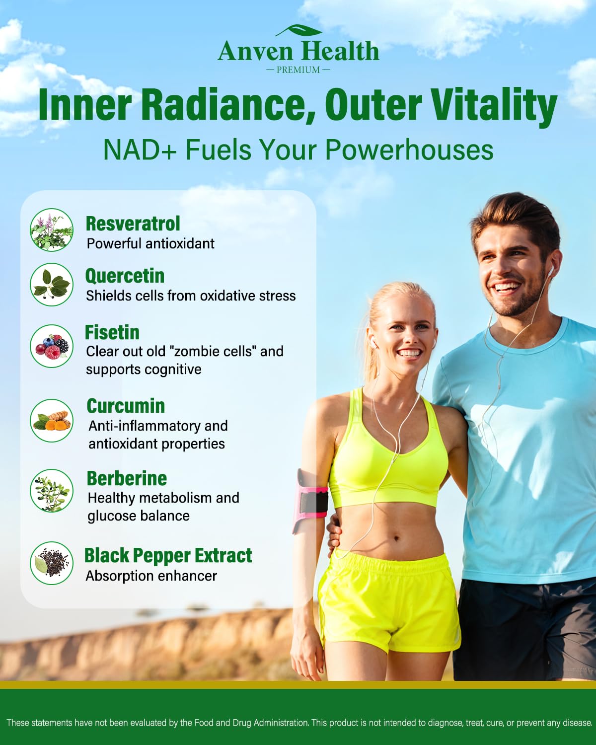 Anven Health Liposomal NAD+ Plus cápsulas listas para tomar con un vaso de agua