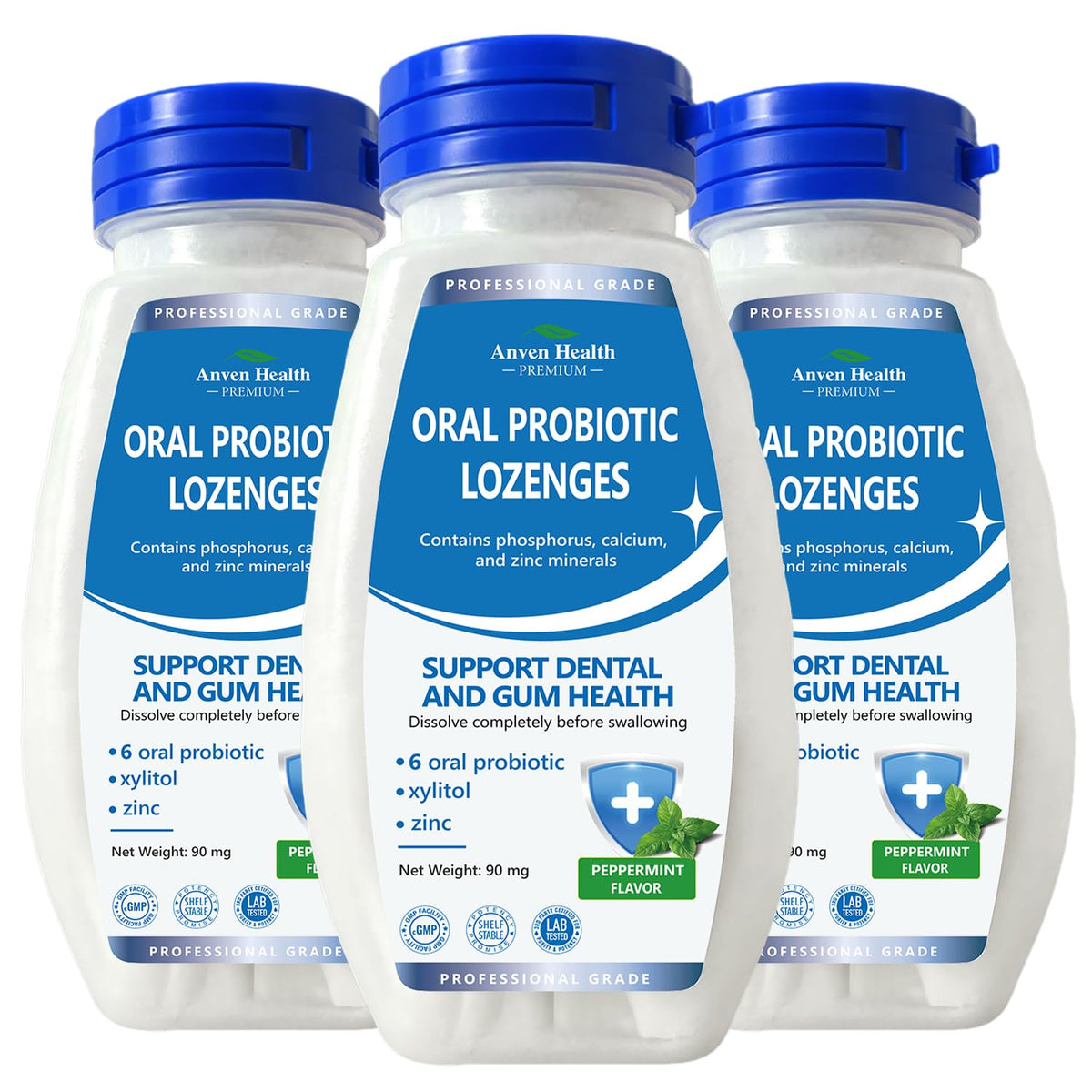 Anven Health Lozenges: empaque visible, aliento fresco todo el día.