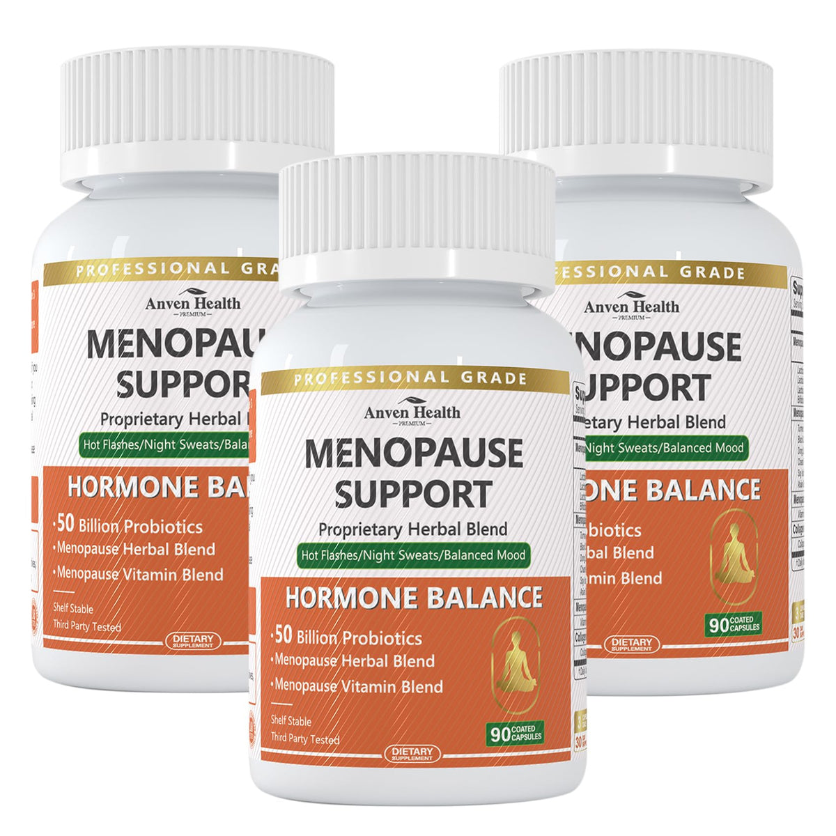 Anven Health Menopausia: equilibrio de hierbas para apoyo hormonal en cápsula.