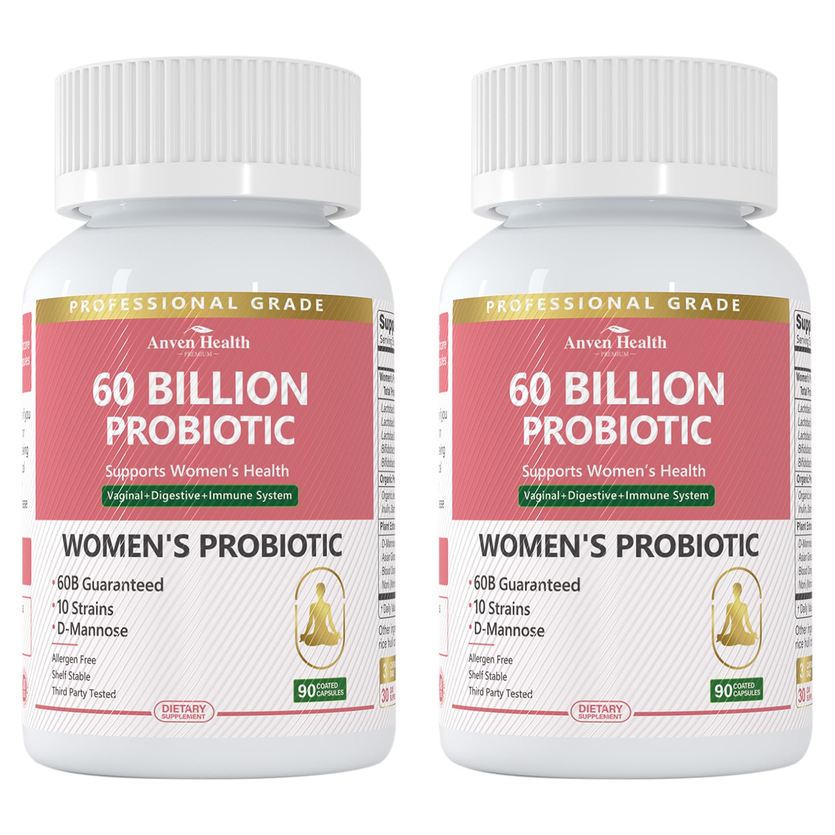 Anven Health Probiotics, cápsulas, equilibrio vaginal y bienestar diario.