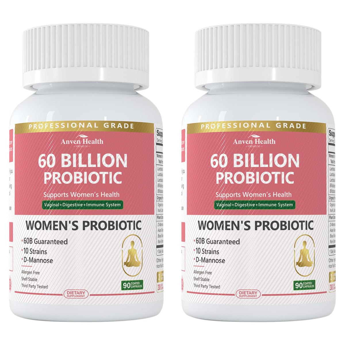 Anven Health Probiotics, cápsulas, equilibrio vaginal y bienestar diario.