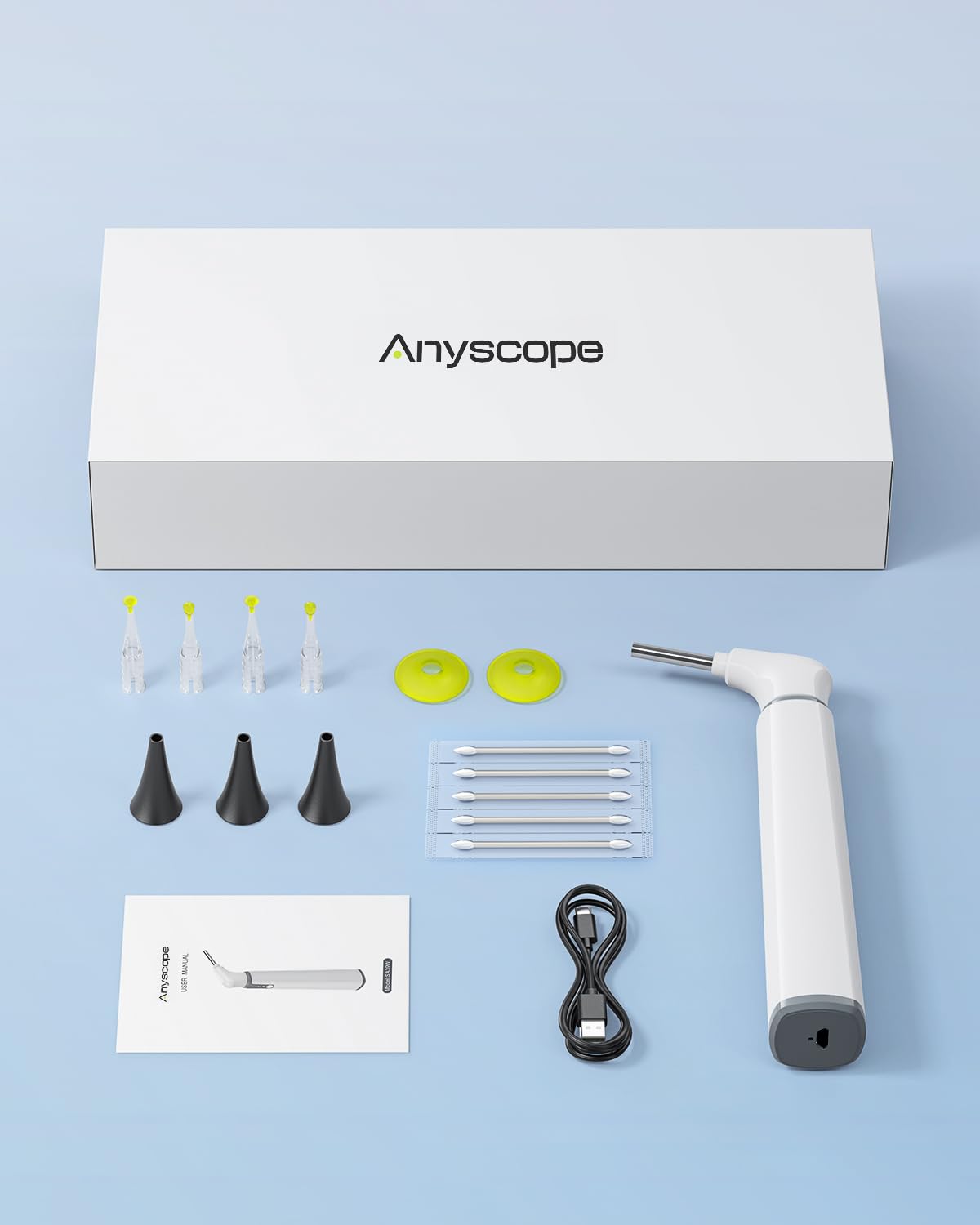 AnyScope batería recargable de alta capacidad para sesiones largas.