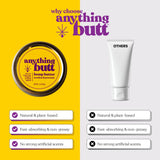 Anything Butt textura ligera que se absorbe rápidamente sin grasa