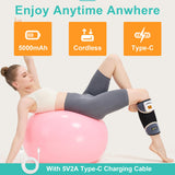 AOBOCO pantalla táctil para ajustes de calor y vibración.
