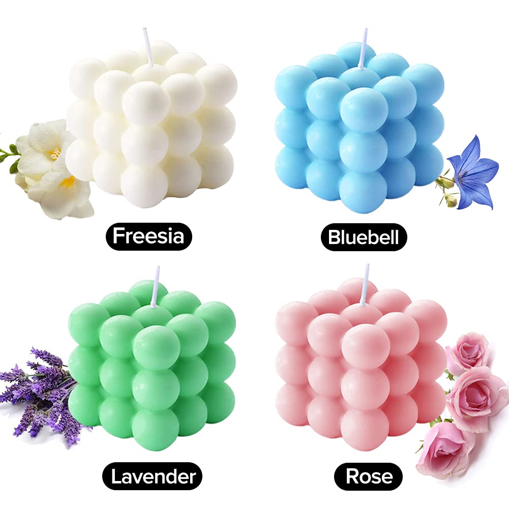 Vela Aokala burbujas rosa, experiencia floral para ambientes acogedores.