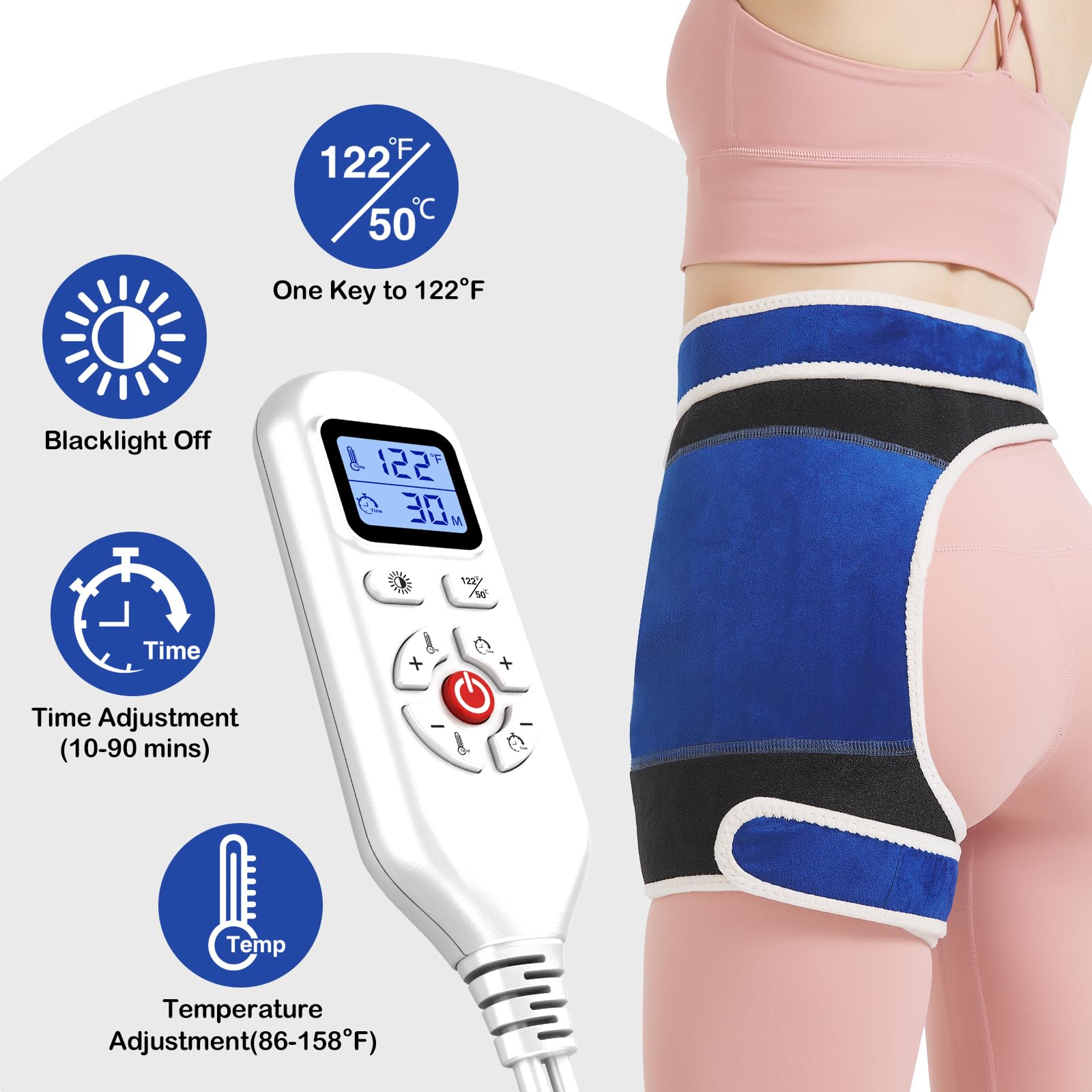 AOKESTE ajuste de temperatura, calor personalizado para diferentes necesidades.