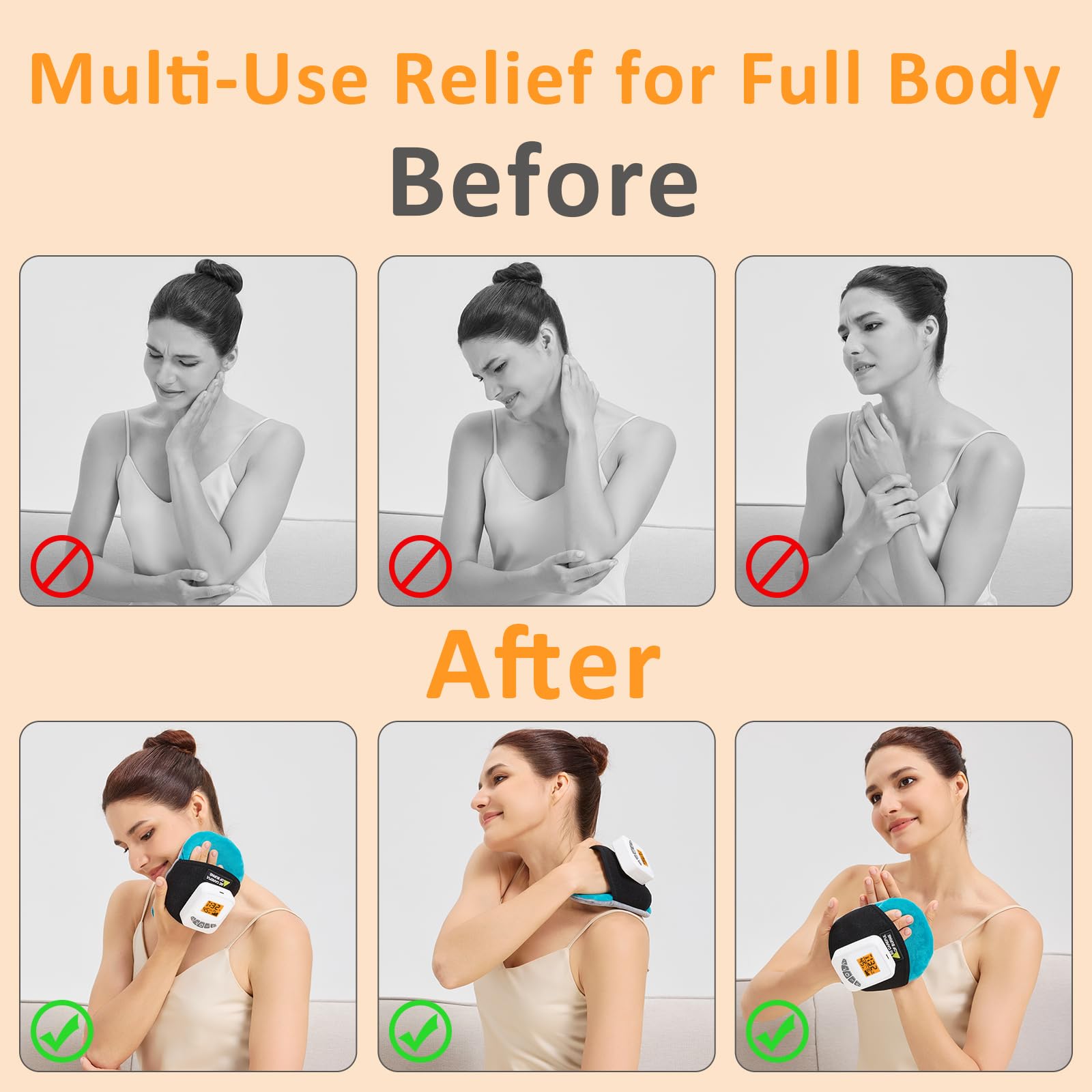 Almohadilla AOKESTE en cuello con calor relajante y alivio.