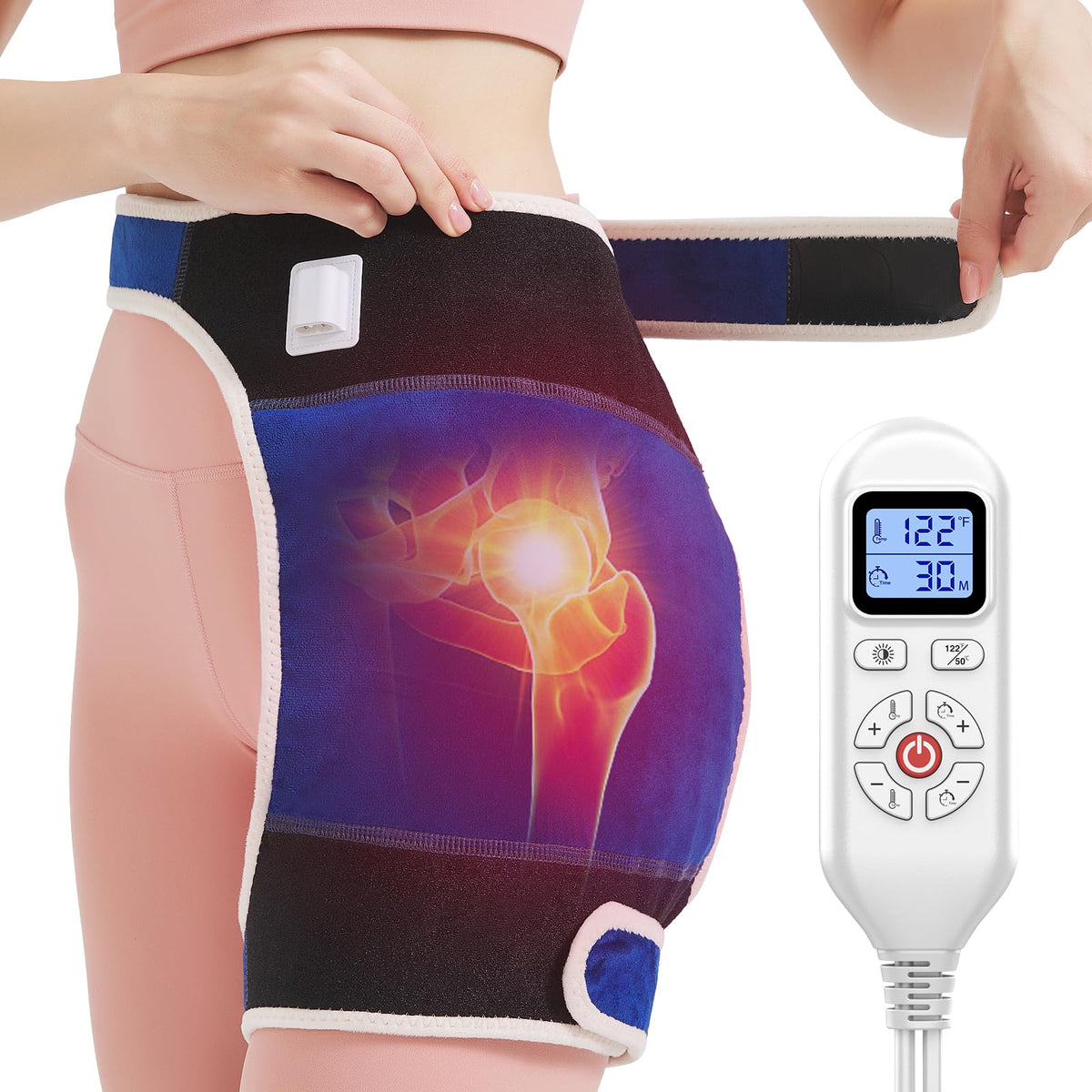 AOKESTE almohadilla térmica para cadera, calor localizado para confort diario.
