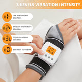 La pulsera AOKESTE con masaje por vibración ofrece tres velocidades para relajar la zona.
