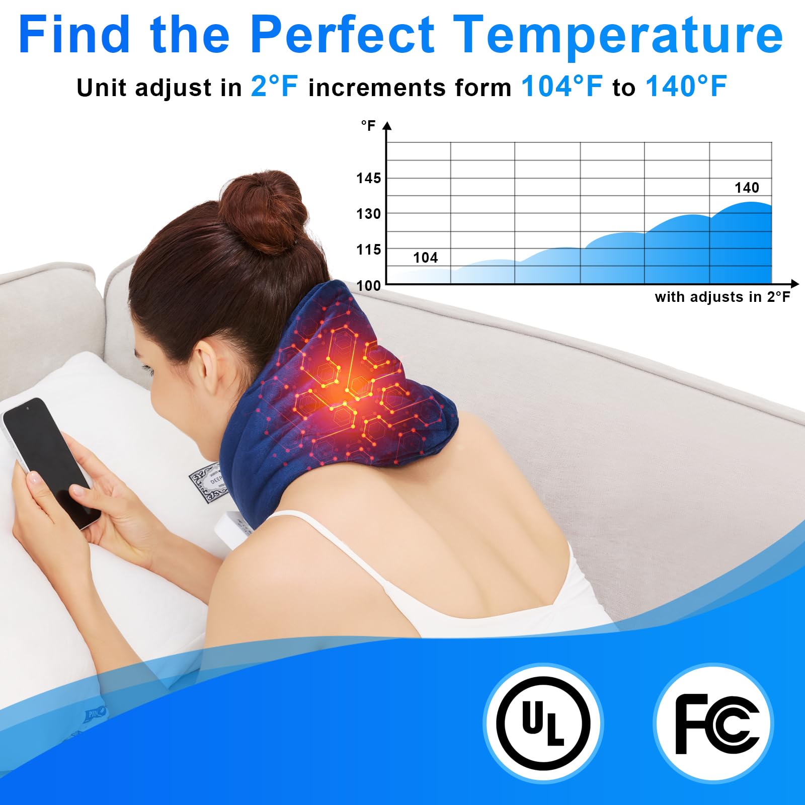 Masaje vibratorio de AOKESTE para cuello con 3 modos, relajación.