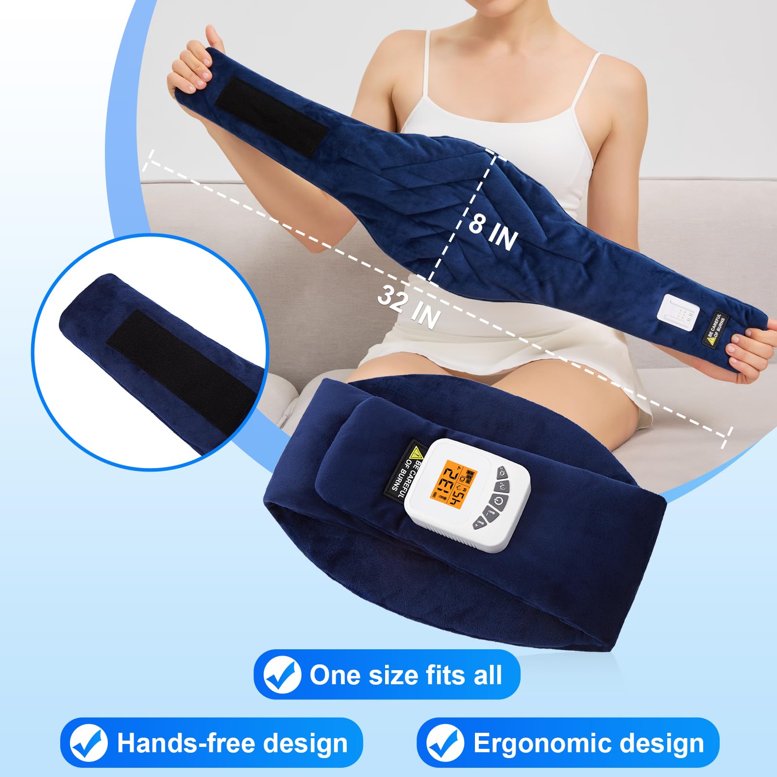 Relajación muscular y mejora de circulación con masaje y calor de AOKESTE.