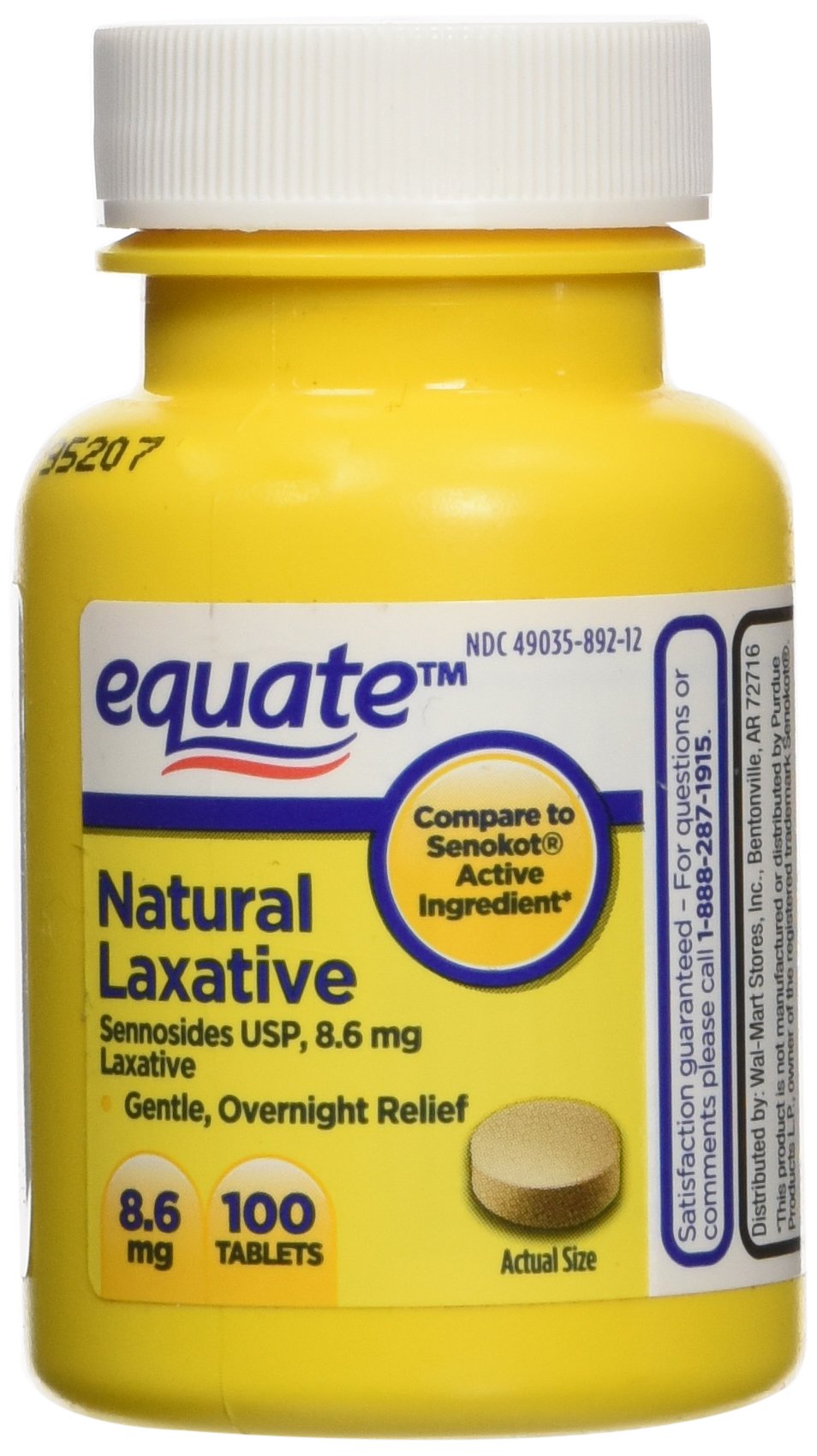 AONELAS laxante natural en tableta de 8.6 mg para alivio suave.