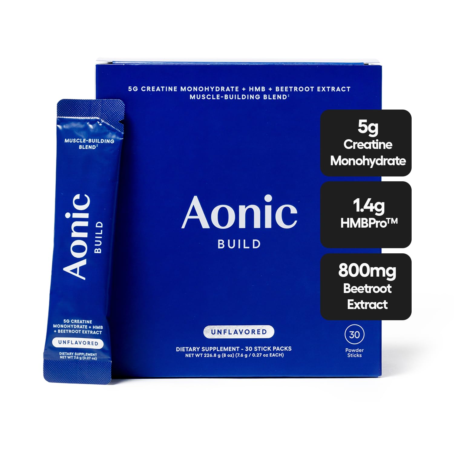 Pack frontal de AONIC Build 3-en-1 para toma rápida antes del entrenamiento.