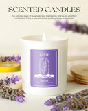 Flores secas en vela AOOVOO lavanda para decoración y aroma suave.