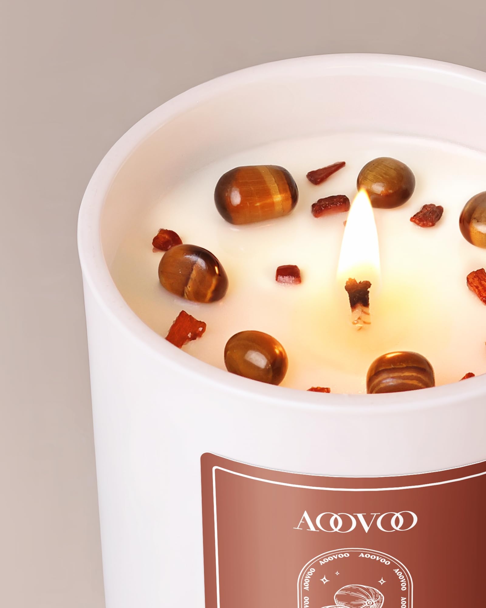Vela AOOVOO vainilla y caramelo mantequilla para ambiente cálido.