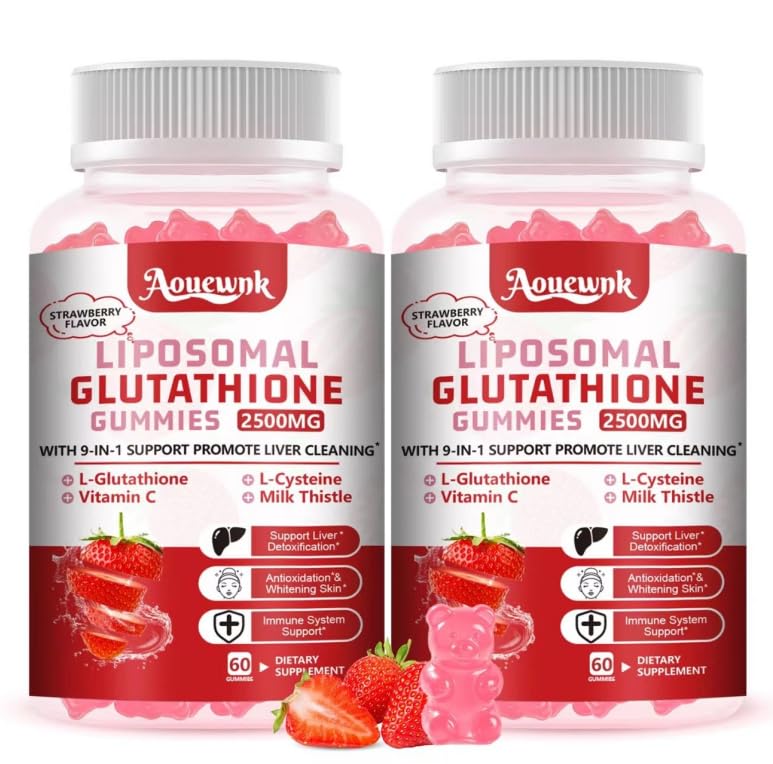 Gomitas Aouewnk con glutatión liposomal, sabor frutal para uso diario.