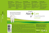 ApaCare pasta dental remineralizante 75 ml, interior, fórmula de alto rendimiento.