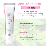 APAGARD Serena textura cremosa para cepillado cómodo y cobertura de la superficie.