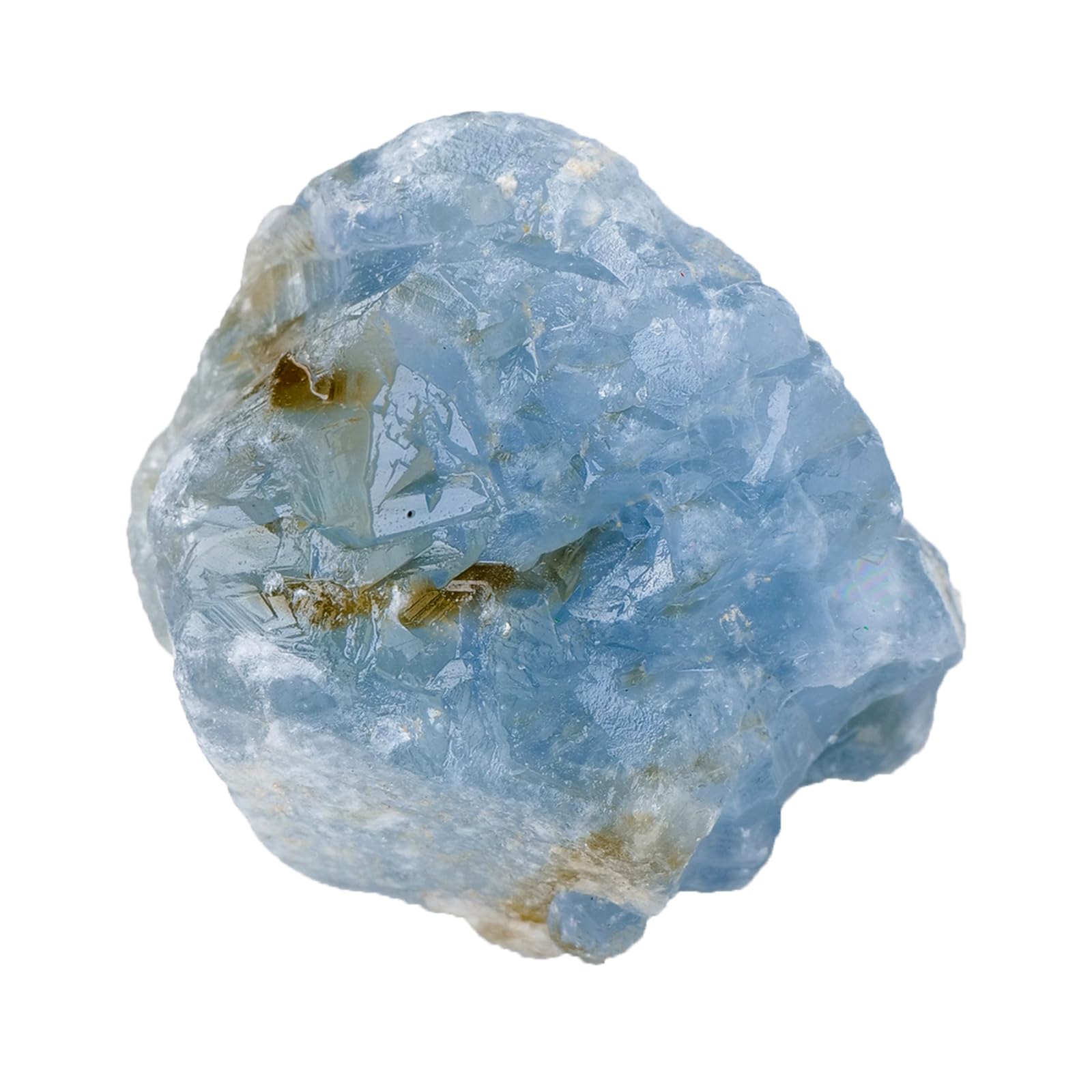 Piedra celestita natural de Apengshi para colección y decoración tranquila.