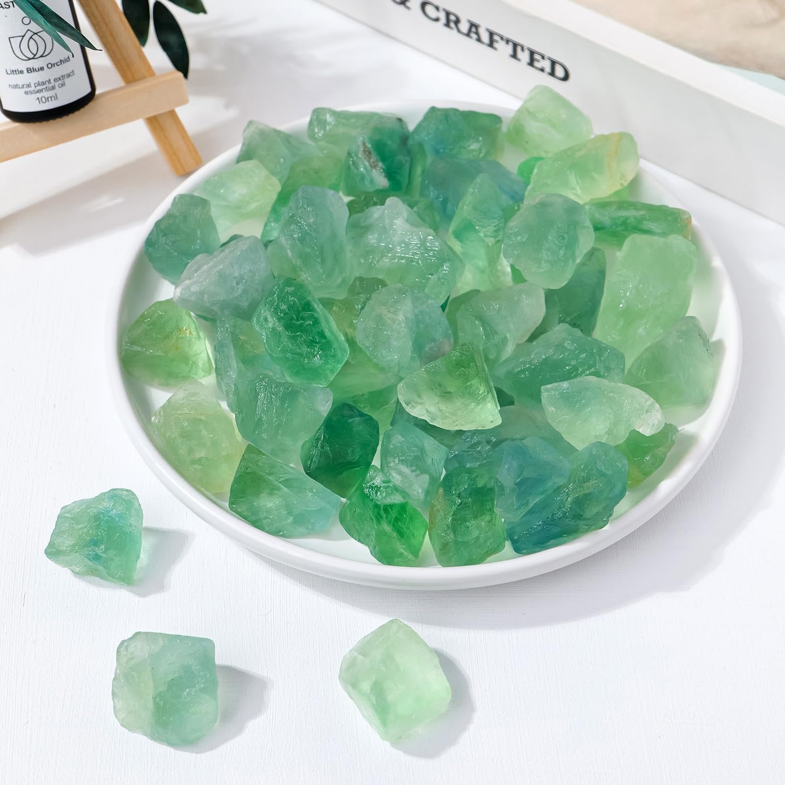 Apengshi fluorita verde, pieza ideal para yoga y equilibrio de chakras.