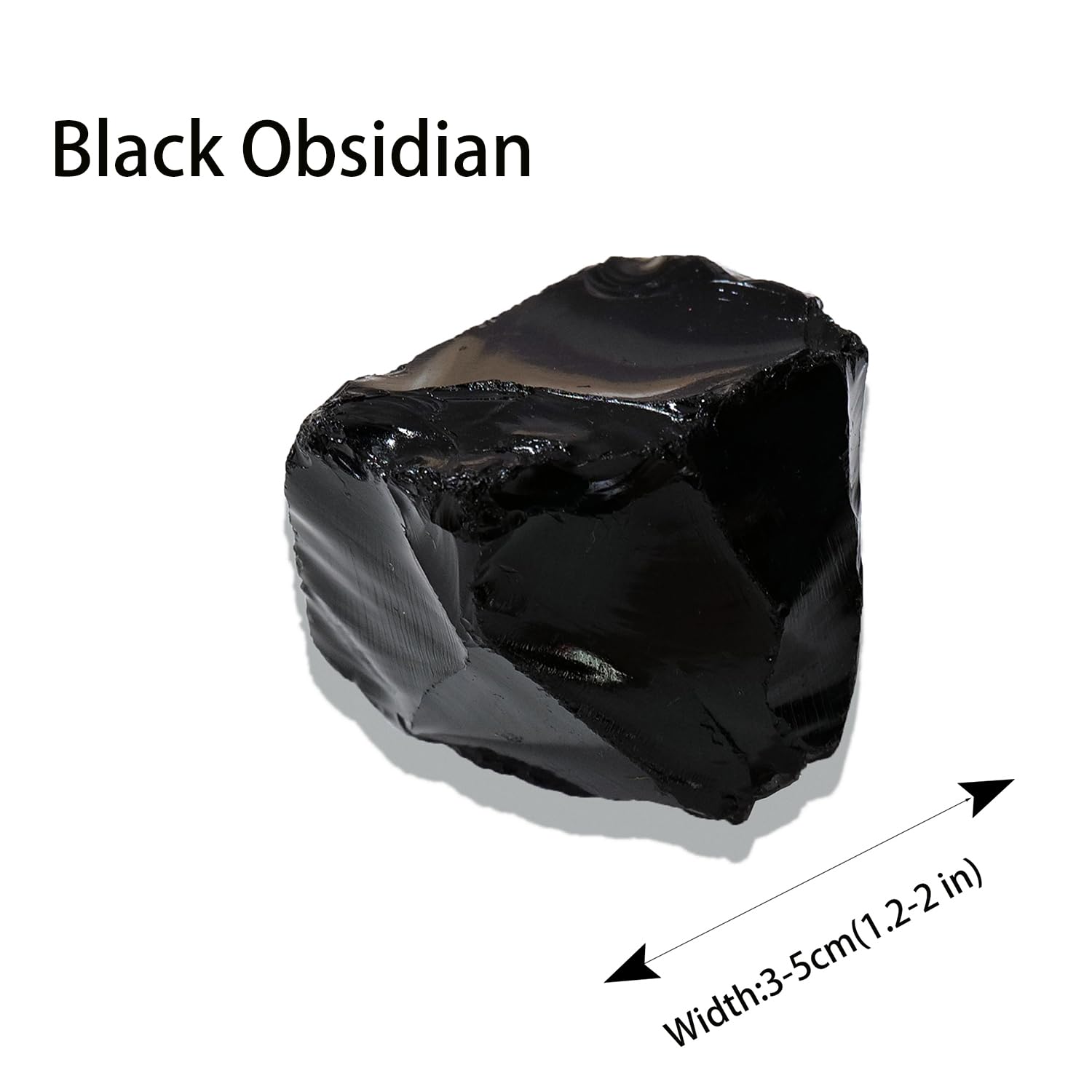 Obsidiana natural de Apengshi, textura rugosa para colección y artesanías.