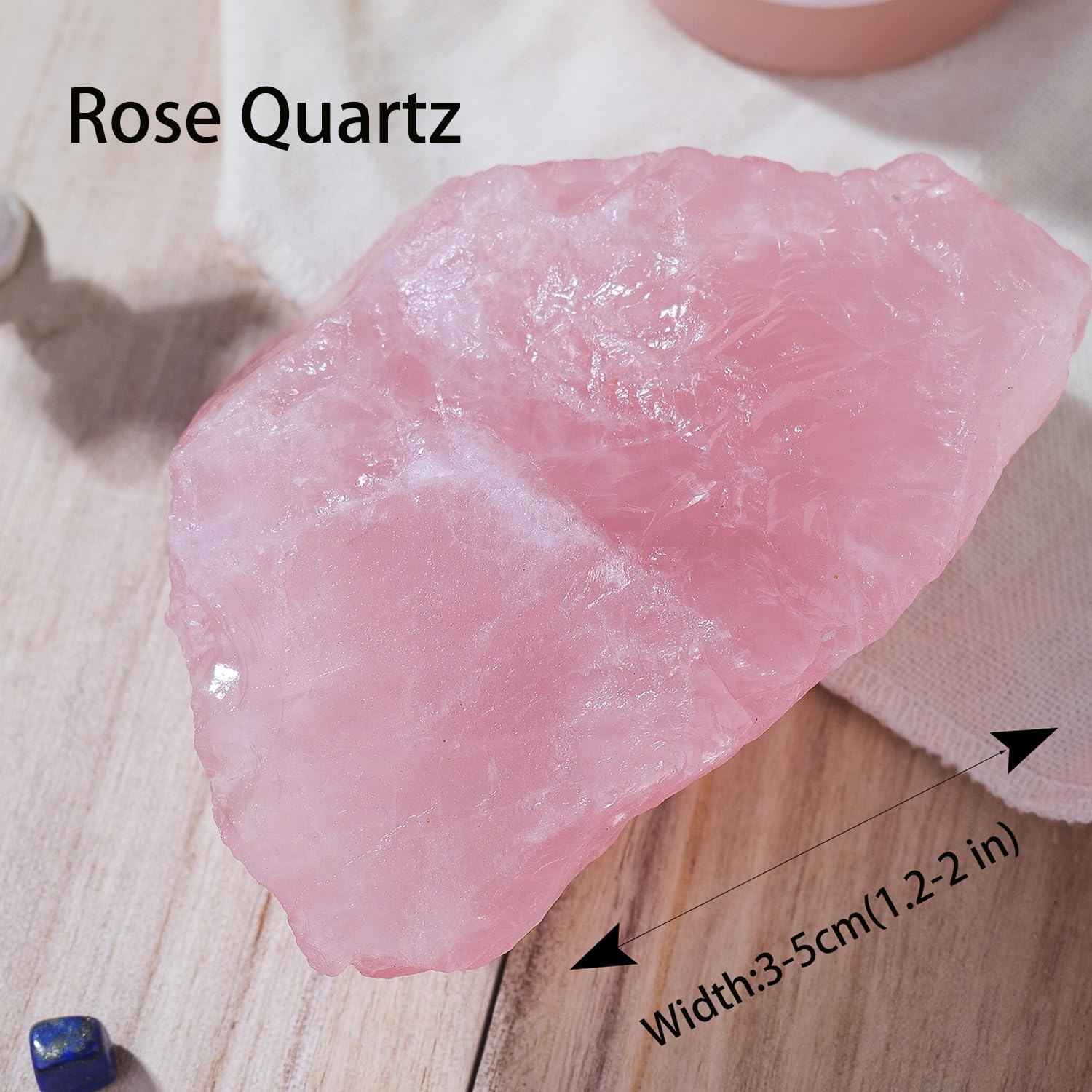 Apengshi cuarzo rosa crudo, para meditación y enfoque tranquilo.