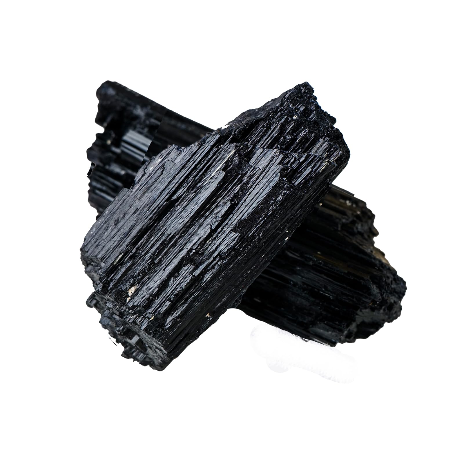 Apengshi turmalina negra bruta dos piezas, ideal para coleccion y equilibrio energetico.