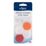 Estuches Apex Deluxe para lentes de contacto, almacenamiento compacto para uso diario.