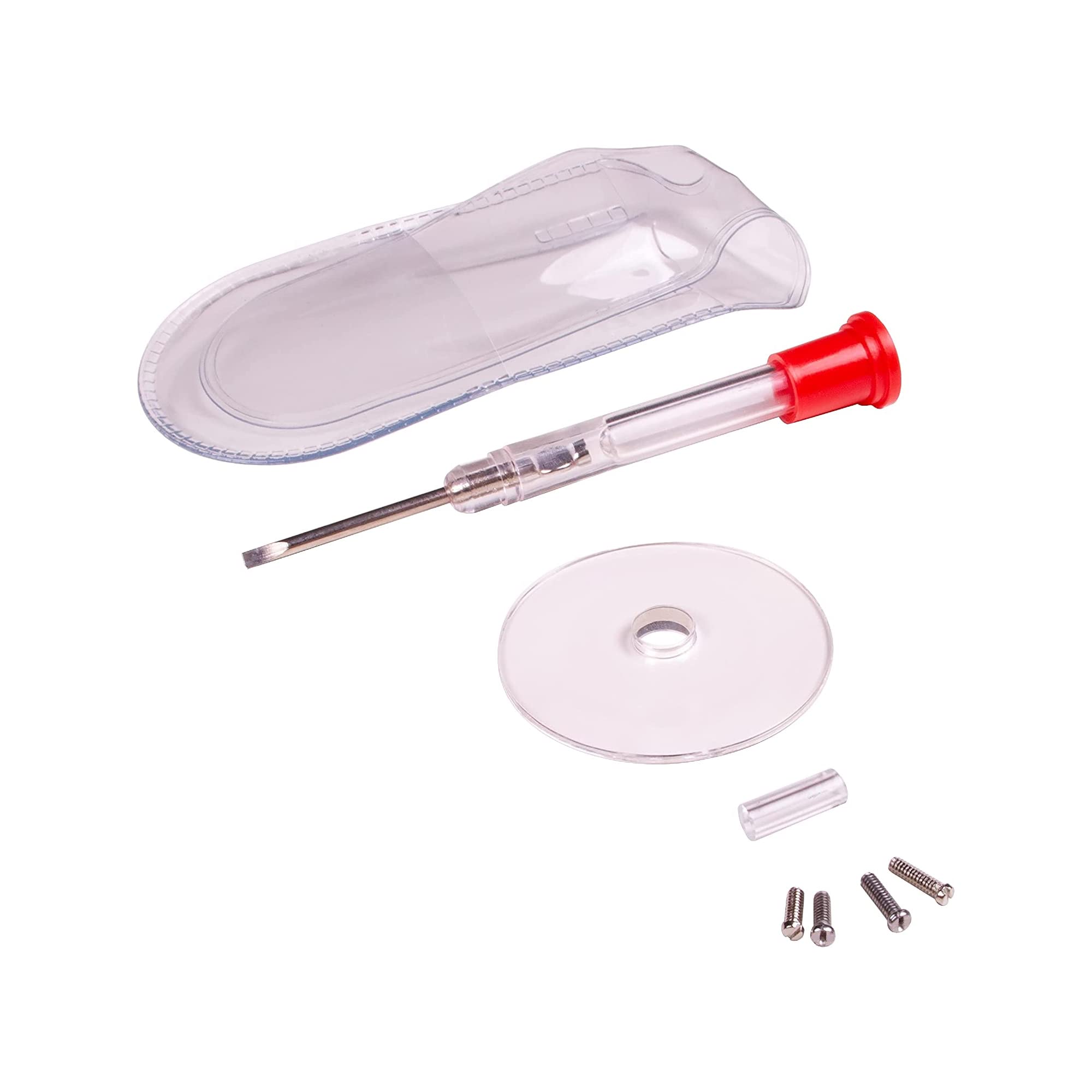 Apex kit de reparación de gafas con destornillador compacto para ajustes precisos.