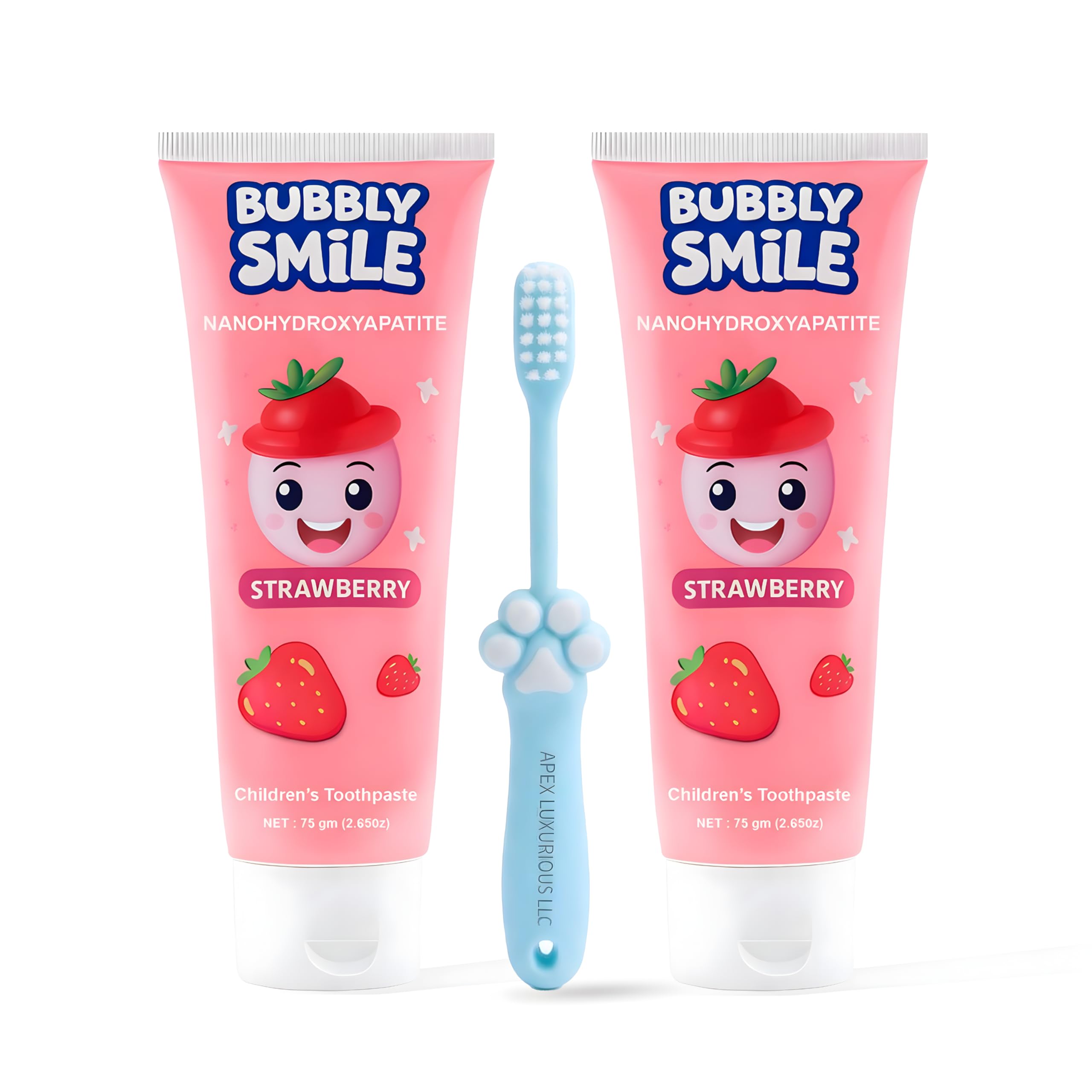 Pasta de dientes Bubbly Smile de APEX con nano hidroxiapatita en tubo para niños